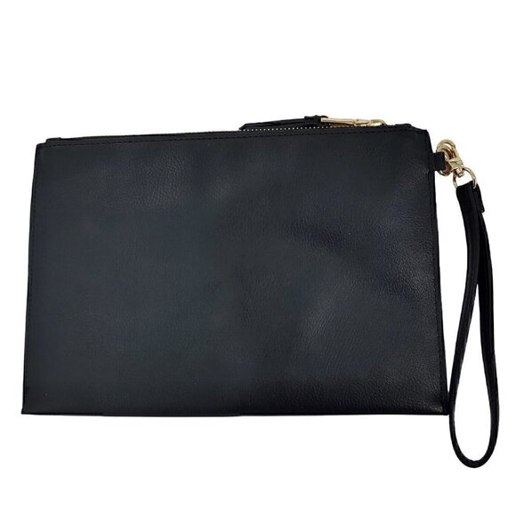 INC International Concepts Rhinesgtone Studded Faux Leather Wristlet Clutch Bag - Picture 3 of 4